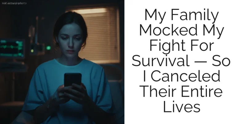 My Family Mocked My Fight For Survival — So I Canceled Their Entire Lives