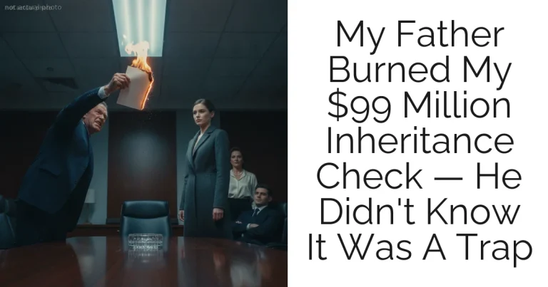 My Father Burned My $99 Million Inheritance Check — He Didn't Know It Was A Trap