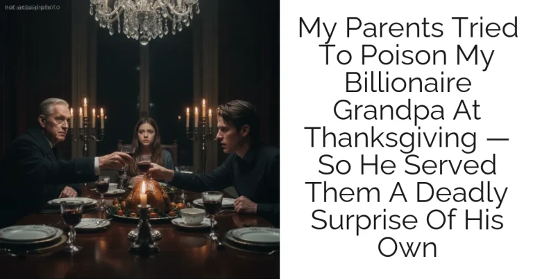 My Parents Tried To Poison My Billionaire Grandpa At Thanksgiving — So He Served Them A Deadly Surprise Of His Own