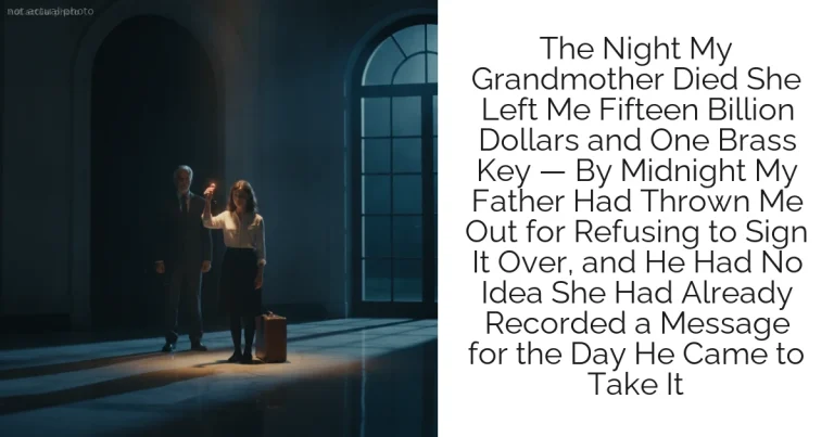 The Night My Grandmother Died She Left Me Fifteen Billion Dollars and One Brass Key — By Midnight My Father Had Thrown Me Out for Refusing to Sign It Over, and He Had No Idea She Had Already Recorded a Message for the Day He Came to Take It