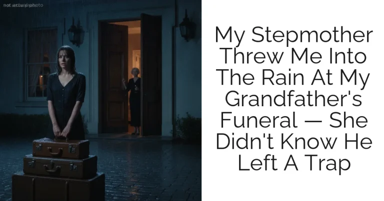 My Stepmother Threw Me Into The Rain At My Grandfather's Funeral — She Didn't Know He Left A Trap