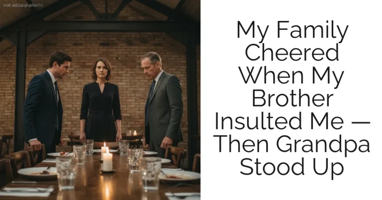 My Family Cheered When My Brother Insulted Me — Then Grandpa Stood Up