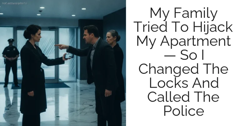 My Family Tried To Hijack My Apartment — So I Changed The Locks And Called The Police