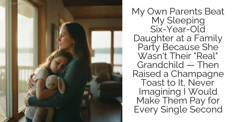 My Own Parents Beat My Sleeping Six-Year-Old Daughter at a Family Party Because She Wasn't Their "Real" Grandchild — Then Raised a Champagne Toast to It, Never Imagining I Would Make Them Pay for Every Single Second