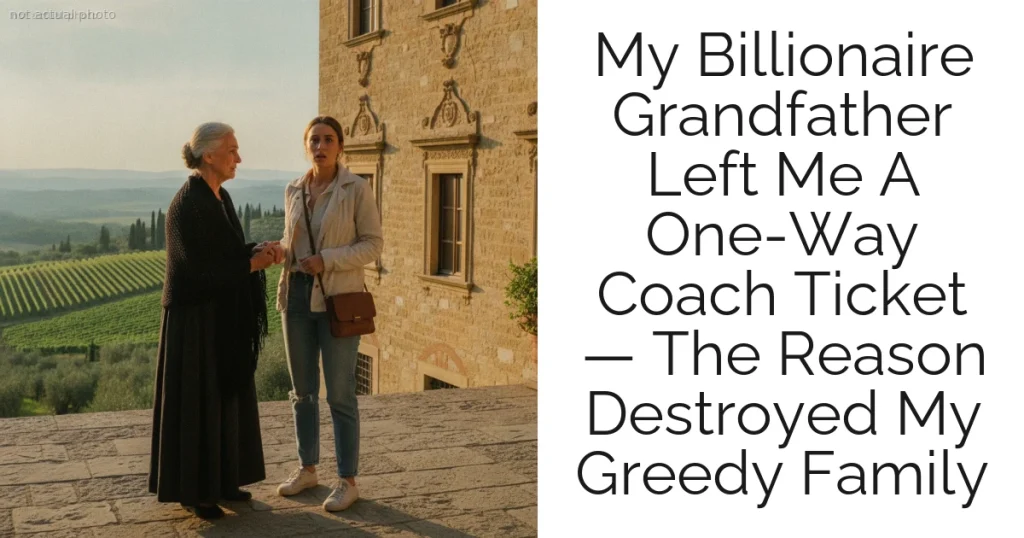 My Billionaire Grandfather Left Me A One-Way Coach Ticket — The Reason Destroyed My Greedy Family