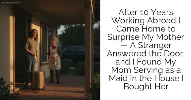After 10 Years Working Abroad I Came Home to Surprise My Mother — A Stranger Answered the Door, and I Found My Mom Serving as a Maid in the House I Bought Her