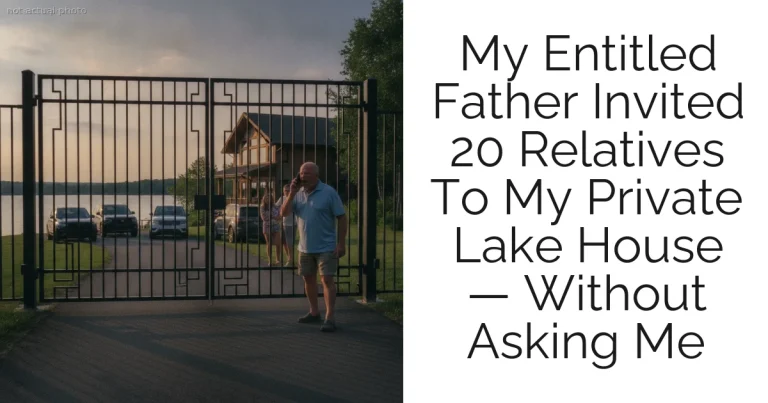 My Entitled Father Invited 20 Relatives To My Private Lake House — Without Asking Me