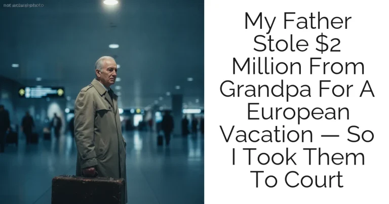 My Father Stole $2 Million From Grandpa For A European Vacation — So I Took Them To Court