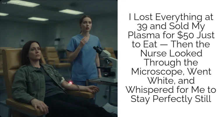 I Lost Everything at 39 and Sold My Plasma for $50 Just to Eat — Then the Nurse Looked Through the Microscope, Went White, and Whispered for Me to Stay Perfectly Still