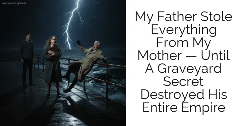 My Father Stole Everything From My Mother — Until A Graveyard Secret Destroyed His Entire Empire