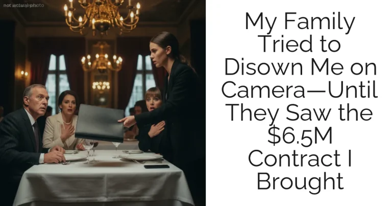 My Family Tried to Disown Me on Camera—Until They Saw the $6.5M Contract I Brought