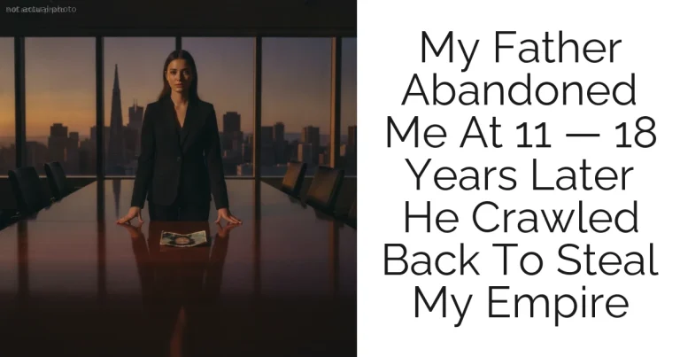 My Father Abandoned Me At 11 — 18 Years Later He Crawled Back To Steal My Empire