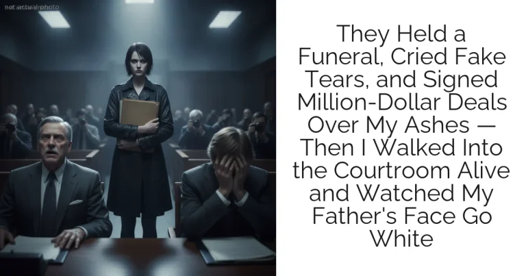They Held a Funeral, Cried Fake Tears, and Signed Million-Dollar Deals Over My Ashes — Then I Walked Into the Courtroom Alive and Watched My Father's Face Go White