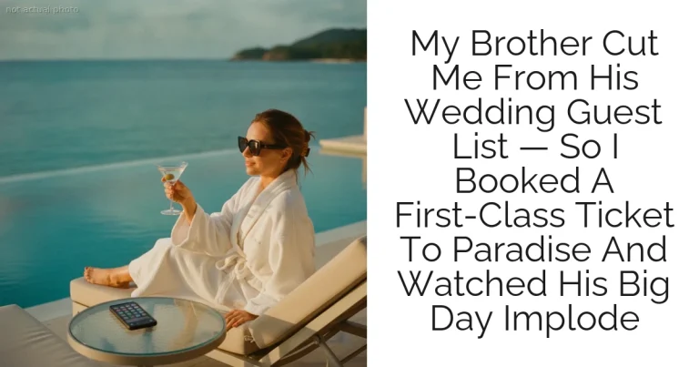 My Brother Cut Me From His Wedding Guest List — So I Booked A First-Class Ticket To Paradise And Watched His Big Day Implode