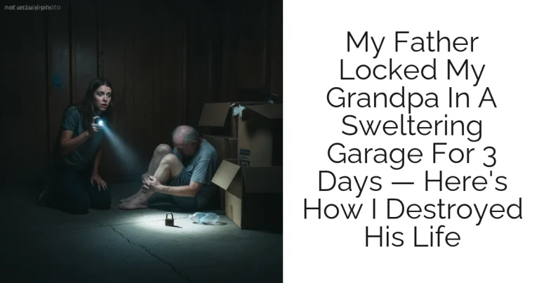 My Father Locked My Grandpa In A Sweltering Garage For 3 Days — Here's How I Destroyed His Life