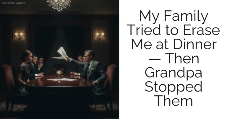My Family Tried to Erase Me at Dinner — Then Grandpa Stopped Them