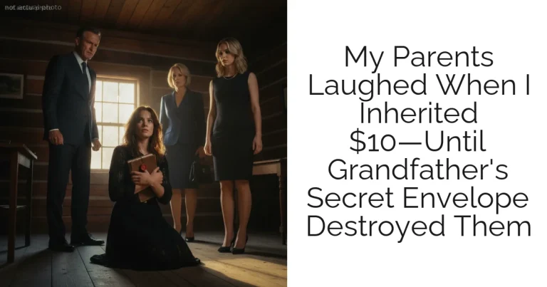 My Parents Laughed When I Inherited $10—Until Grandfather's Secret Envelope Destroyed Them