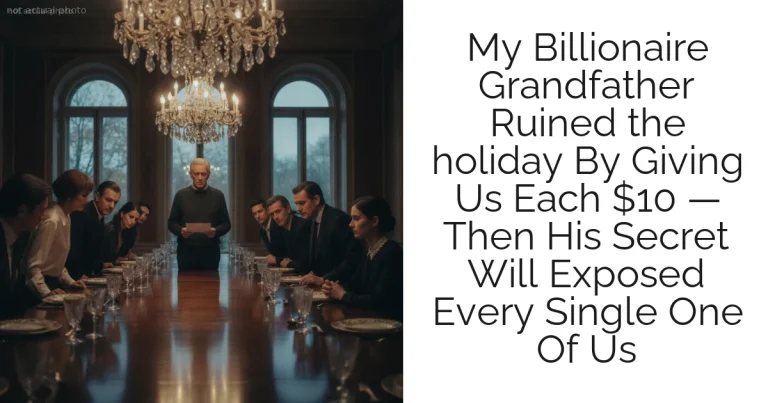 My Billionaire Grandfather Ruined the holiday By Giving Us Each $10 — Then His Secret Will Exposed Every Single One Of Us