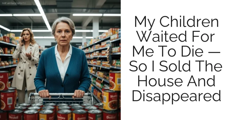 My Children Waited For Me To Die — So I Sold The House And Disappeared