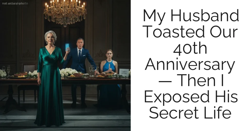 My Husband Toasted Our 40th Anniversary — Then I Exposed His Secret Life