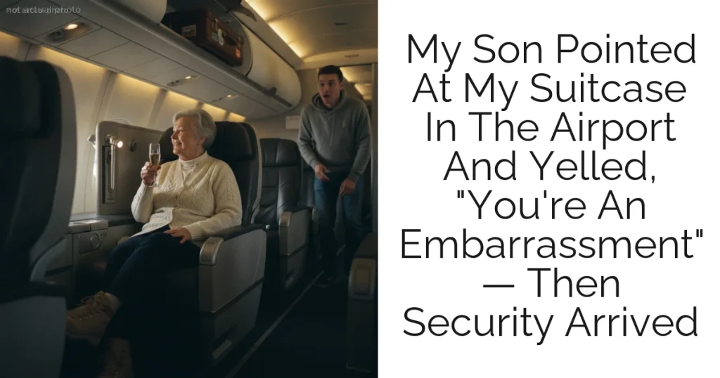 My Son Pointed At My Suitcase In The Airport And Yelled, "You're An Embarrassment" — Then Security Arrived