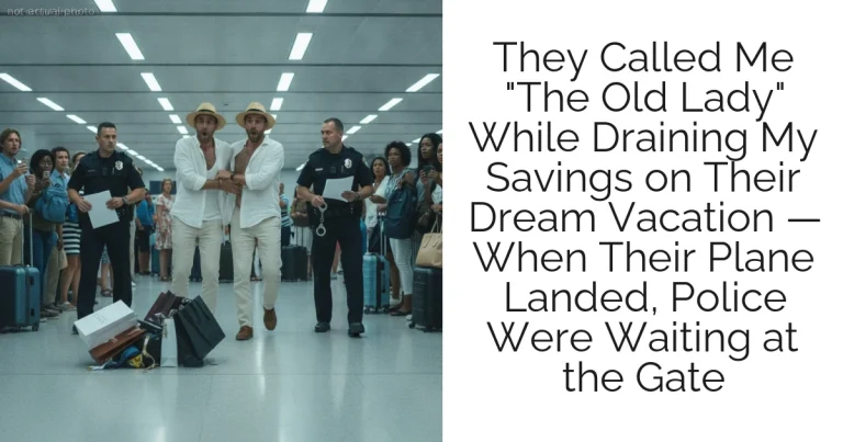 They Called Me "The Old Lady" While Draining My Savings on Their Dream Vacation — When Their Plane Landed, Police Were Waiting at the Gate