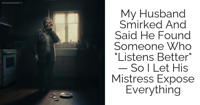 My Husband Smirked And Said He Found Someone Who "Listens Better" — So I Let His Mistress Expose Everything