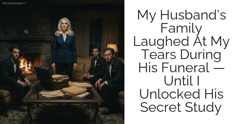 My Husband's Family Laughed At My Tears During His Funeral — Until I Unlocked His Secret Study