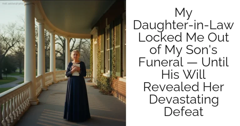 My Daughter-in-Law Locked Me Out of My Son's Funeral — Until His Will Revealed Her Devastating Defeat