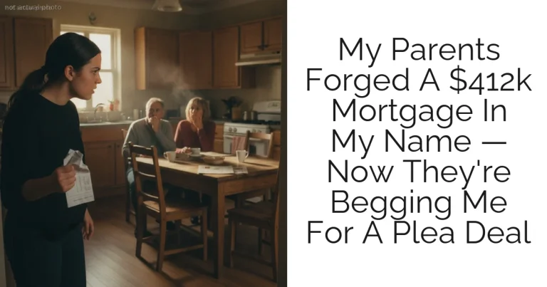 My Parents Forged A $412k Mortgage In My Name — Now They're Begging Me For A Plea Deal