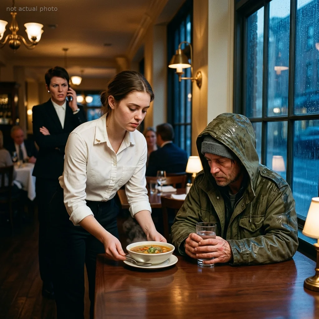 My Waitress Risked Everything to Feed a Homeless Man — She Had No Idea Who He Was