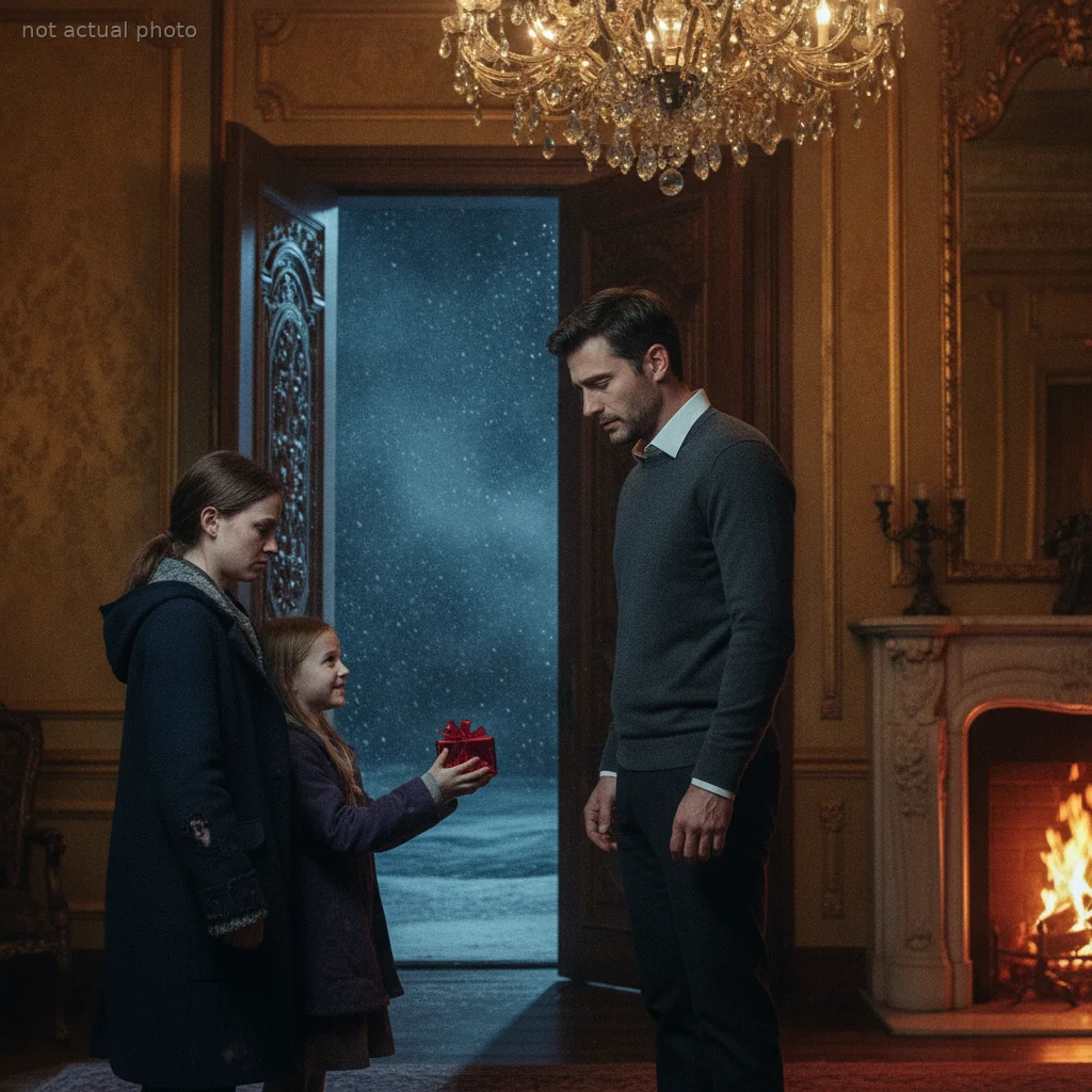 Snow was falling heavily against the glass of my silent mansion when the knock came. I hadn't had a visitor on Christmas in over a decade. When I opened the heavy oak door, the two freezing strangers on my porch changed absolutely everything.