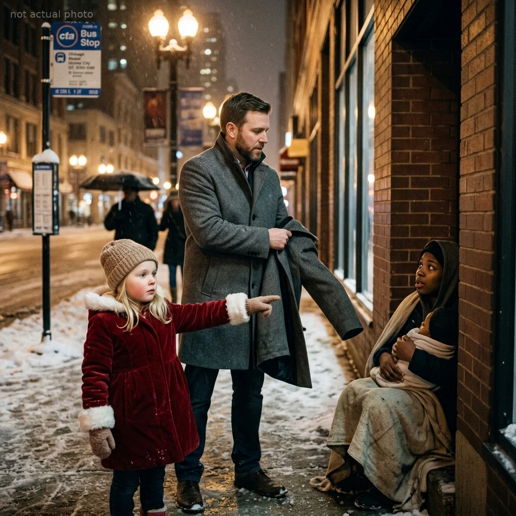 A 5-Year-Old Girl Pointed at My Freezing Baby — What Her Father Did Next Changed Everything