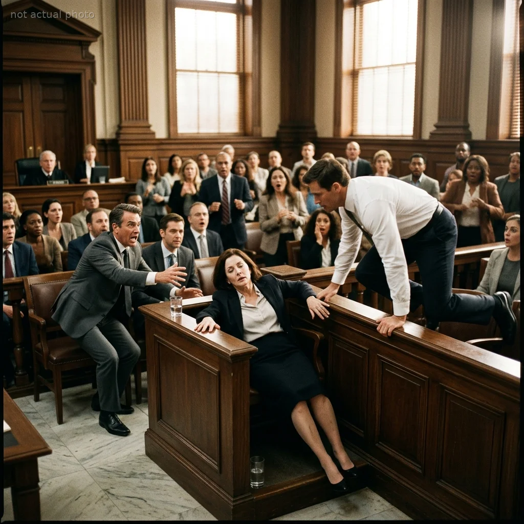 My Husband Drained Our Life Savings And Accused Me Of Faking A Heart Condition In Court—Then A Stranger Vaulted Over The Railing.