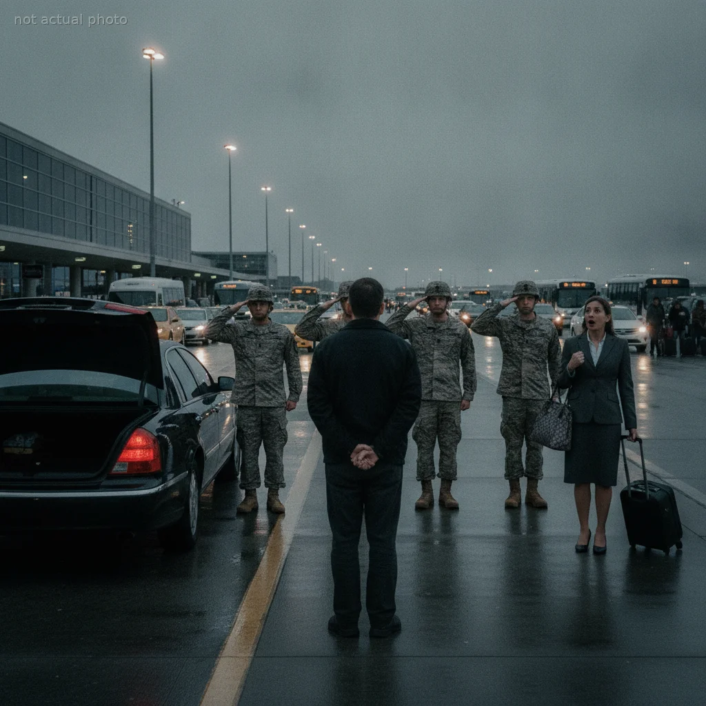 My Stand-In Driver Seemed Like a Nobody — Until Four Soldiers Stopped the Entire Airport to Salute Him