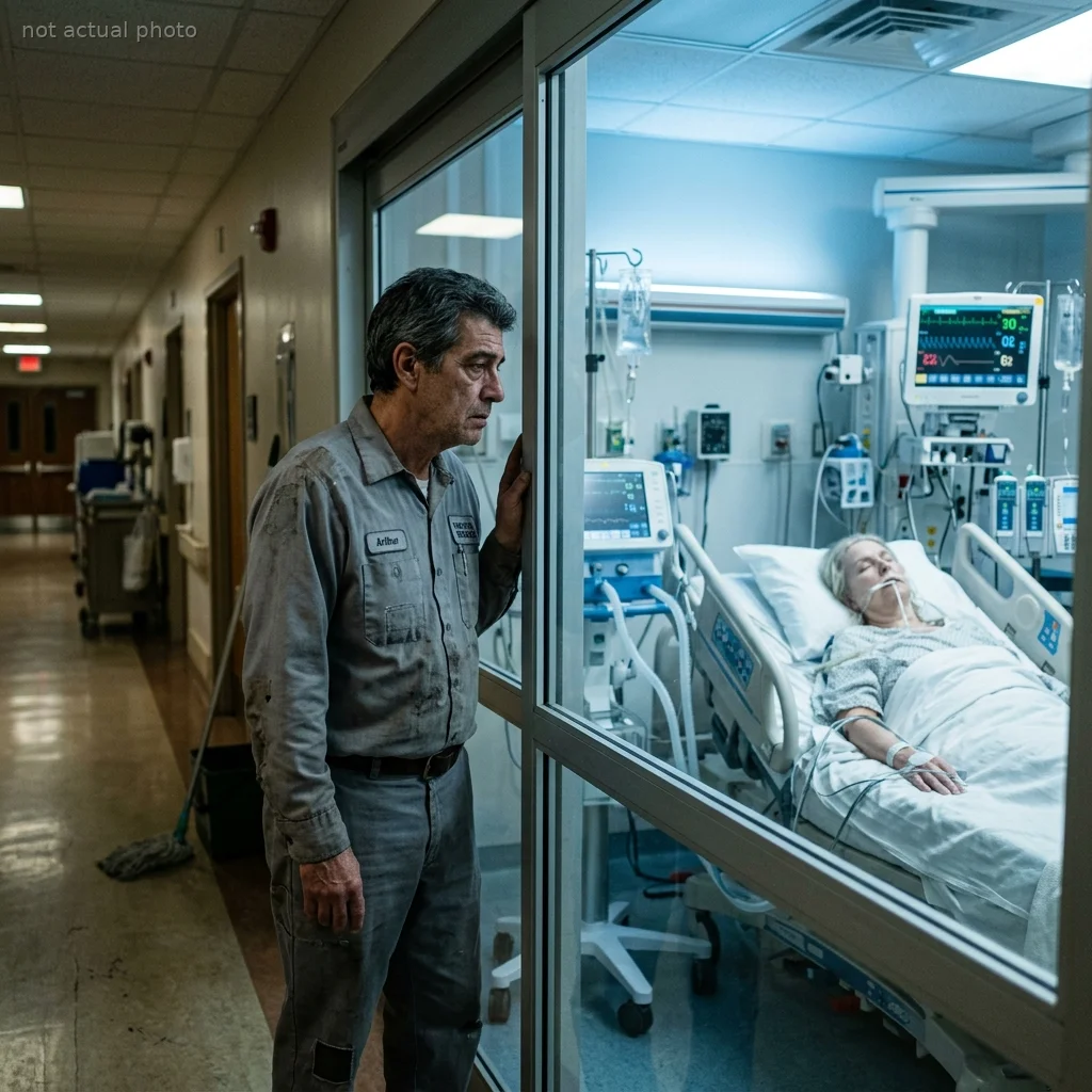I was just the janitor holding a mop while twenty top doctors gave up on a dying billionaire. But when I looked through the ICU glass and saw the way her hands were shaking, I knew they were all making a fatal mistake.