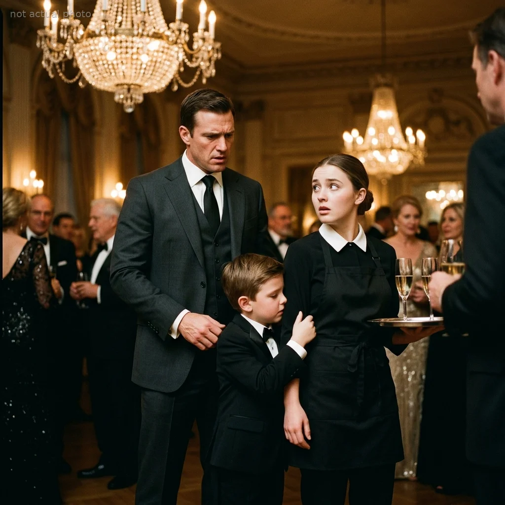 The Billionaire Froze When His Son Hugged The Waitress