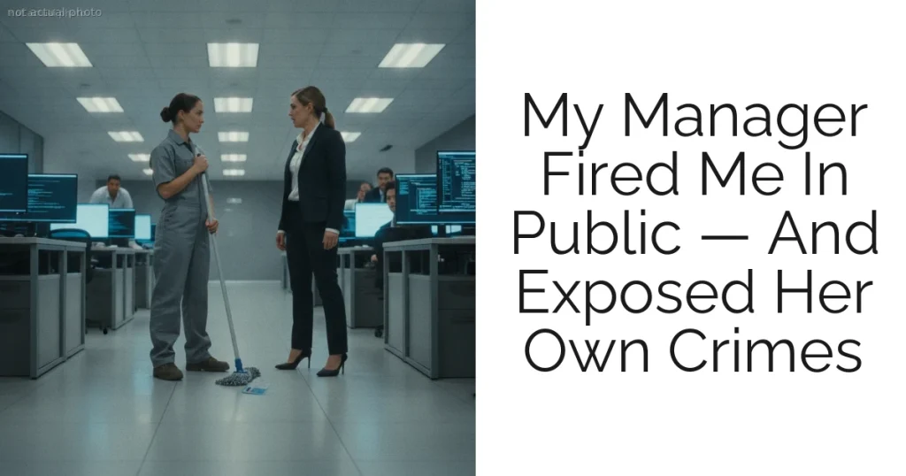 My Manager Fired Me In Public — And Exposed Her Own Crimes