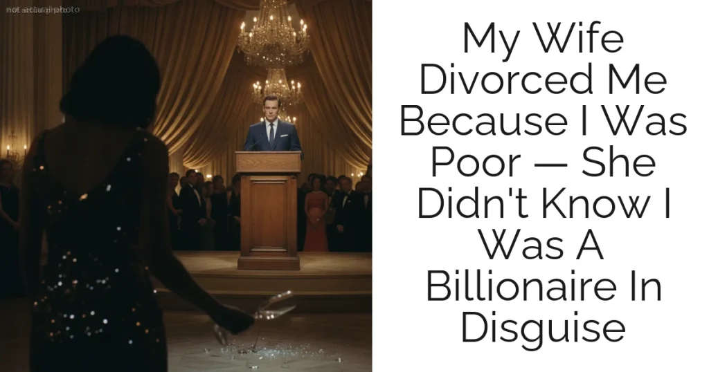 My Wife Divorced Me Because I Was Poor — She Didn't Know I Was A Billionaire In Disguise