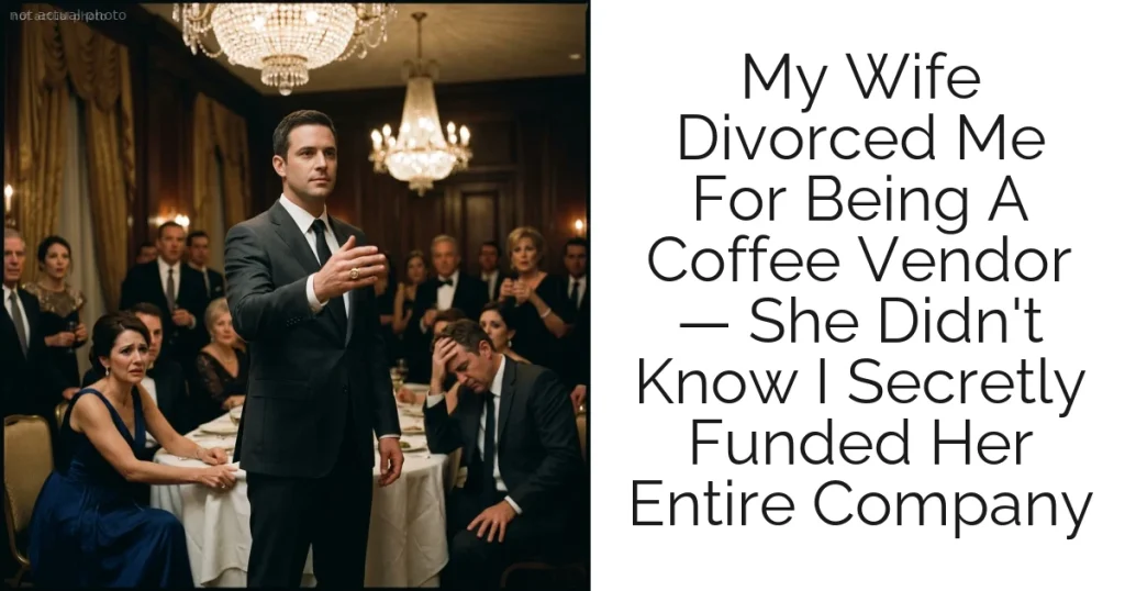 My Wife Divorced Me For Being A Coffee Vendor — She Didn't Know I Secretly Funded Her Entire Company