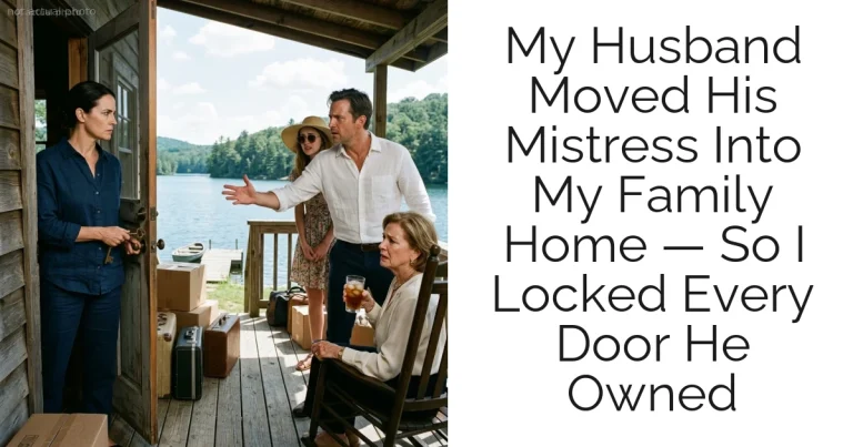 My Husband Moved His Mistress Into My Family Home — So I Locked Every Door He Owned