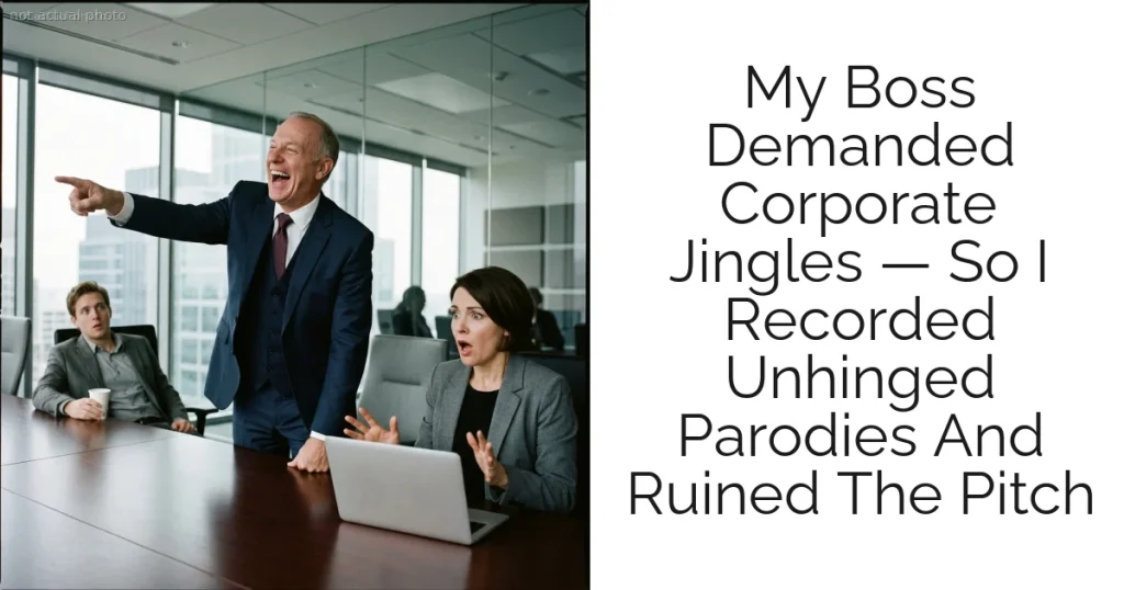 My Boss Demanded Corporate Jingles — So I Recorded Unhinged Parodies And Ruined The Pitch