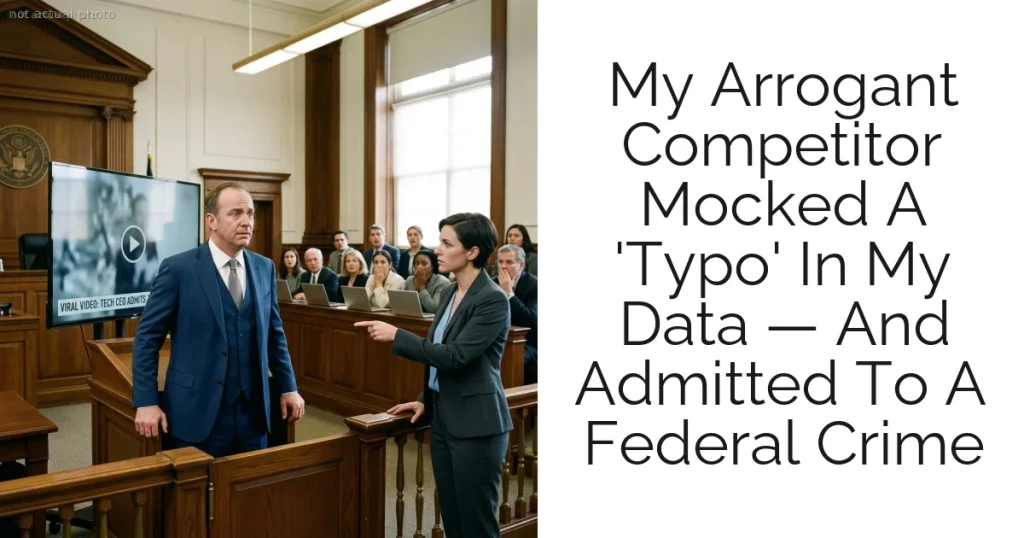 My Arrogant Competitor Mocked A 'Typo' In My Data — And Admitted To A Federal Crime