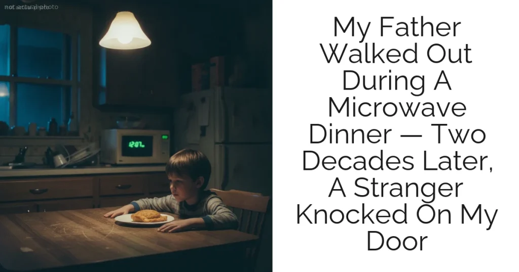 My Father Walked Out During A Microwave Dinner — Two Decades Later, A Stranger Knocked On My Door