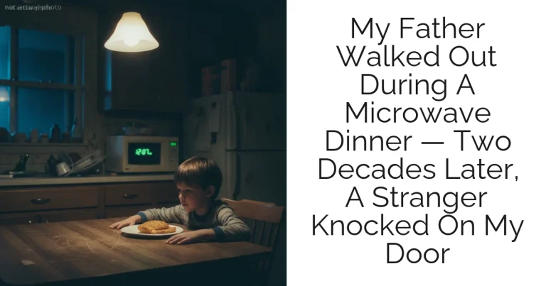 My Father Walked Out During A Microwave Dinner — Two Decades Later, A Stranger Knocked On My Door