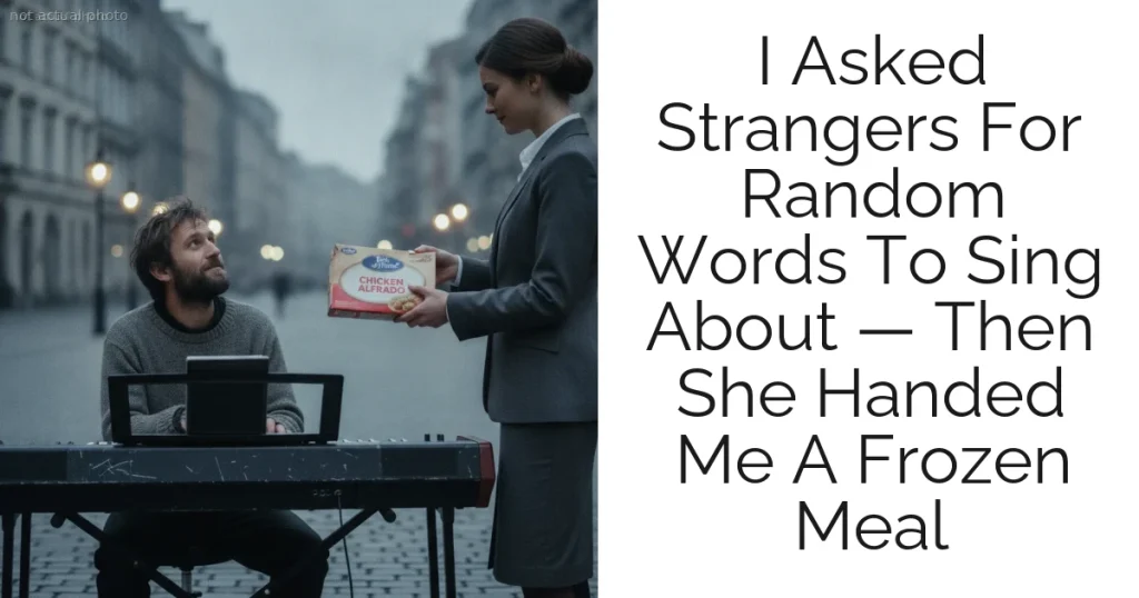 I Asked Strangers For Random Words To Sing About — Then She Handed Me A Frozen Meal