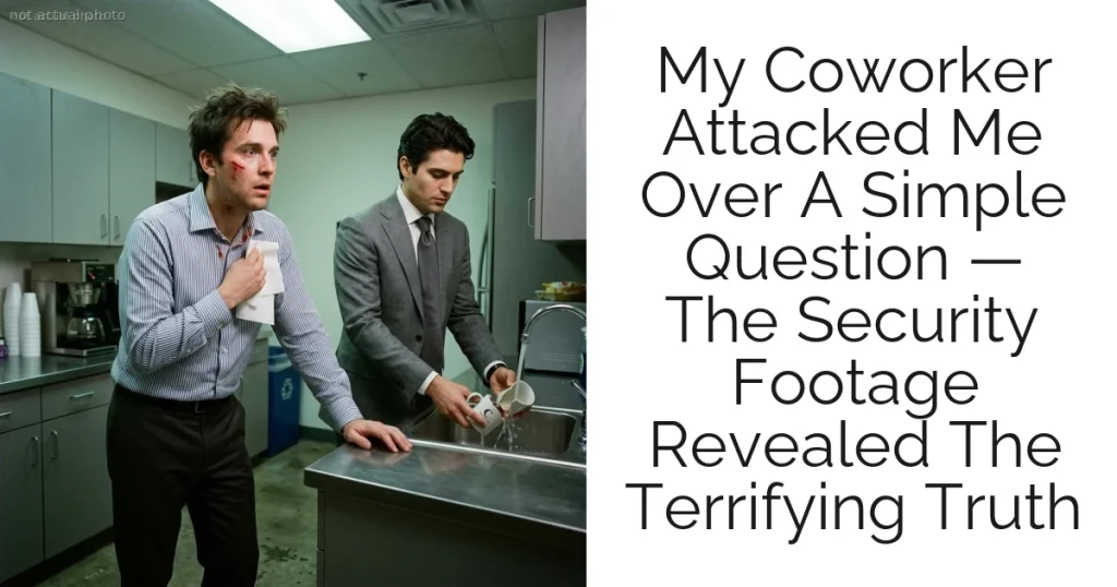 My Coworker Attacked Me Over A Simple Question — The Security Footage Revealed The Terrifying Truth