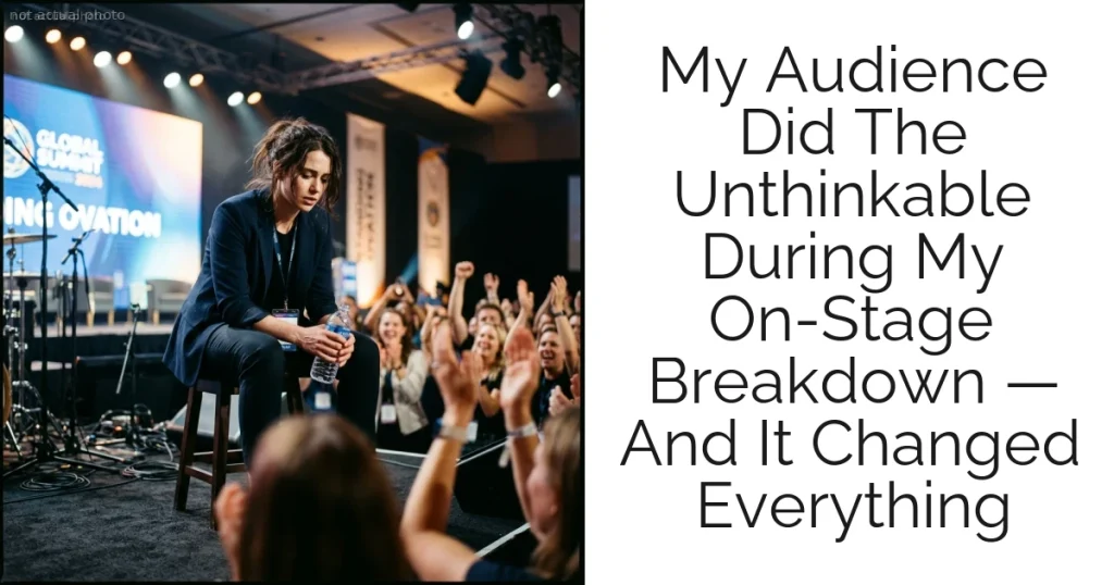 My Audience Did The Unthinkable During My On-Stage Breakdown — And It Changed Everything