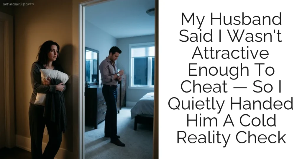 My Husband Said I Wasn't Attractive Enough To Cheat — So I Quietly Handed Him A Cold Reality Check