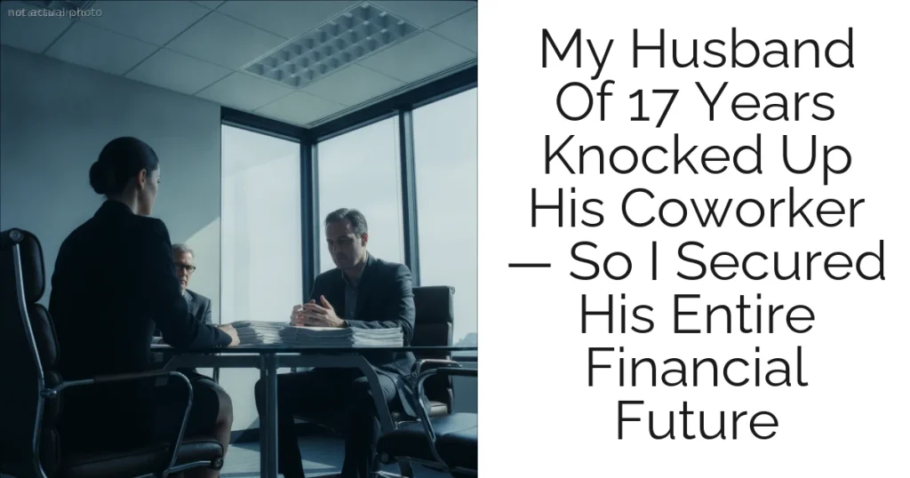 My Husband Of 17 Years Knocked Up His Coworker — So I Secured His Entire Financial Future
